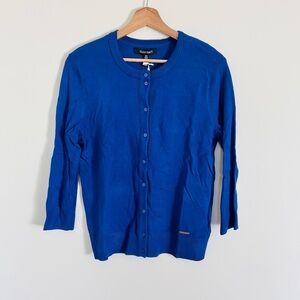 NWT Ellen Tracy Bright Blue Cardigan